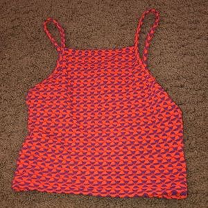 top shop , cropped halter top